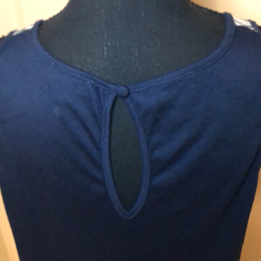 Pixley Navy White Swing Tank - Picture 5 of 7